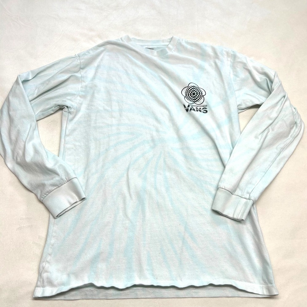 Vans Tie Dye Long Sleeve T Shirt Mens Medium Classic Fit Skate Graphic Tee